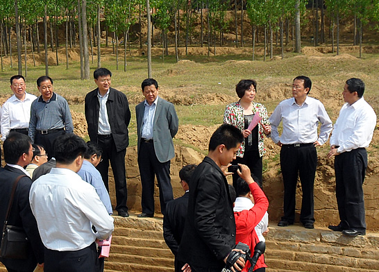 濟寧市委副書記張術平來汶上縣視察南旺分水龍王廟大遺址保護現(xiàn)場、村兩委換屆工作