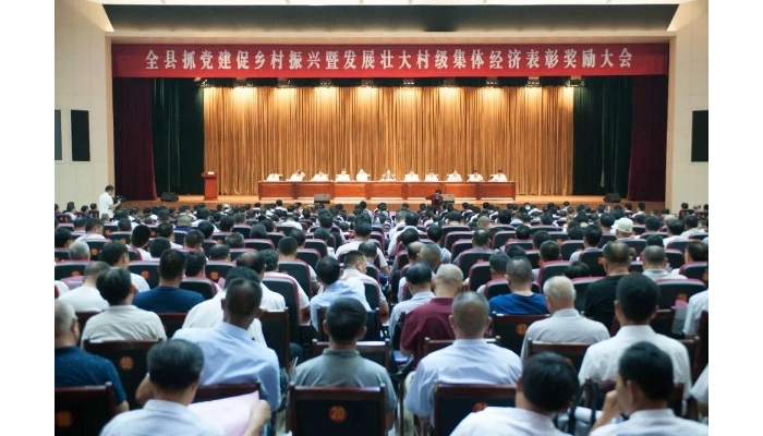 全縣抓黨建促鄉(xiāng)村振興暨發(fā)展壯大村級集體經濟表彰大會召開